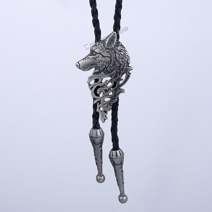 Cowboy Leather Necklace for Men Bolo Tie Flower Indian Chief Eagle Rodeo Western Manmade Leather Mens Necklaces Wholesale DUNM10