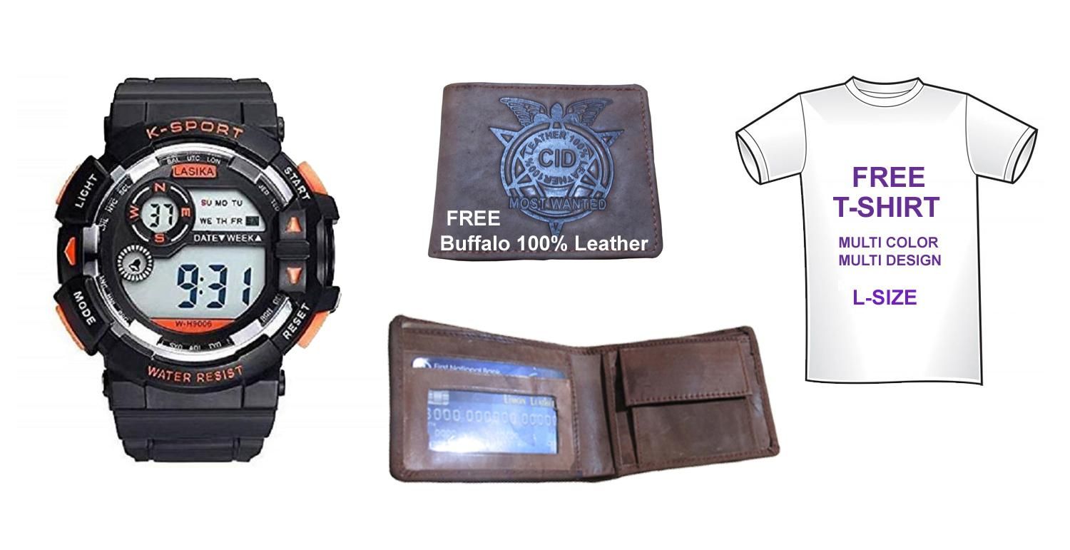 New Design Digital Watch For Kids / Boys Mens And With Two Free Gift