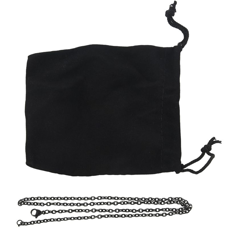 Jewelry Man Chain, Stainless Steel, O-Link Necklace, Black - 3mm wide - 50cm long