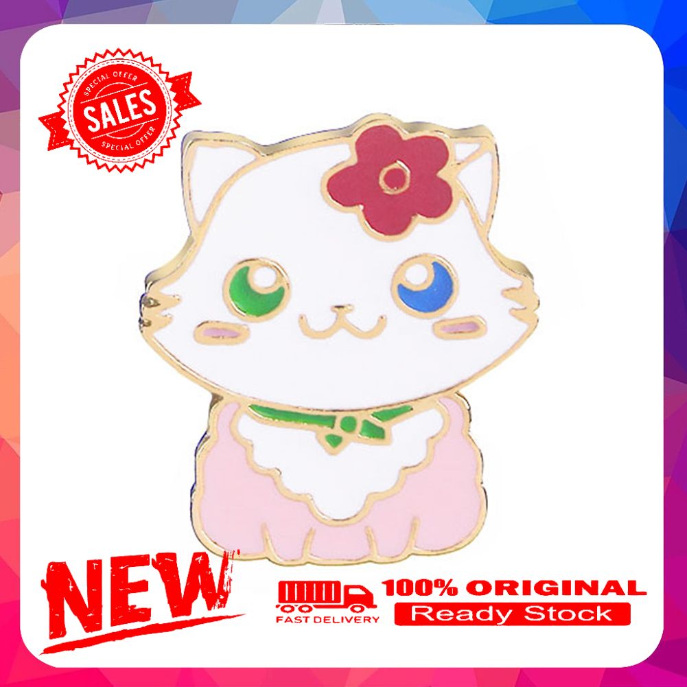 Fashion Unisex Cute Cat Lapel Brooch Pin Badge Enamel Jacket Denim Jewelry