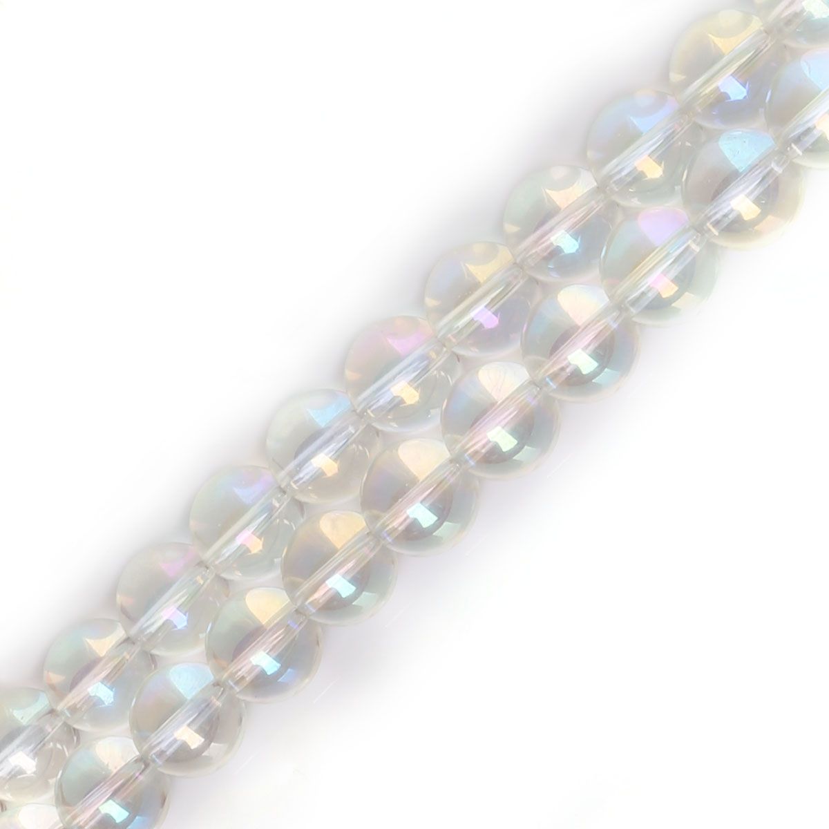 4-12mm Crystal Glass Smooth Flash Charm Beads for Necklace&DIY Jewelry Making