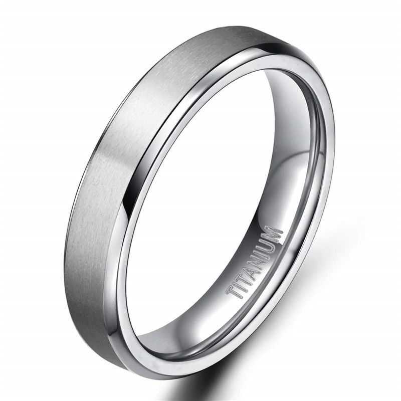Tigarde  Titanium Ring for Man 4/6/8/10mm Silver Color Classic Wedding Engagement Jewelry Band For female Male Couple Rings