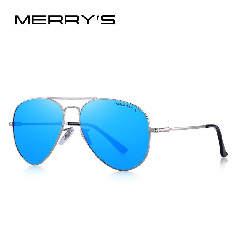 C03 BlueMERRYS DESIGN Men/Women Classic Pilot HD Polarized Sunglasses Aviation Frame Titanium Memory Alloy Temple UV400 Protection S8153