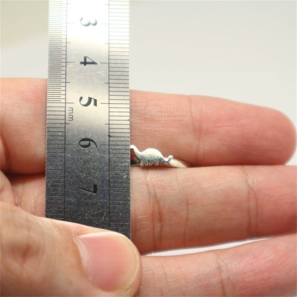 Cute Little Dinosaur Couples Thin Ring Wide Rings Fashion Simple Engagement Jewelry Statement Women Sweetheart ring Gift