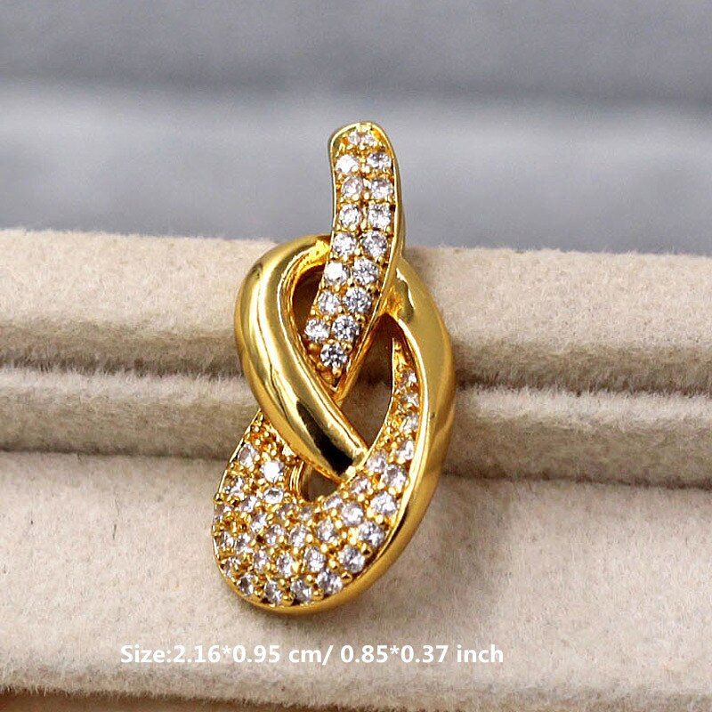 Bohemian Pendant for Women Gold Filled Rainbow Cubic Zirconia Colorful Necklace Pendant Fashion Wedding Jewelry accessorie