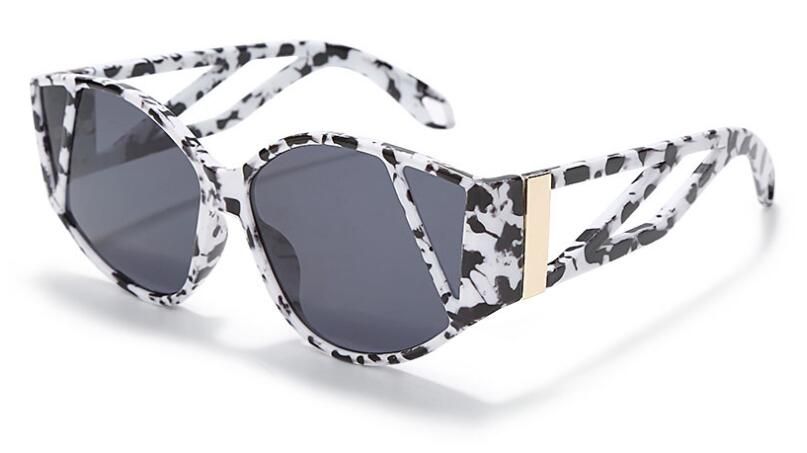 C1 Dairy cow gray2020 Cat Eye Sunglasses Women Luxury Designer Oversized Frame Unique fashion Glasses Male Female Gradient Eyewear UV400