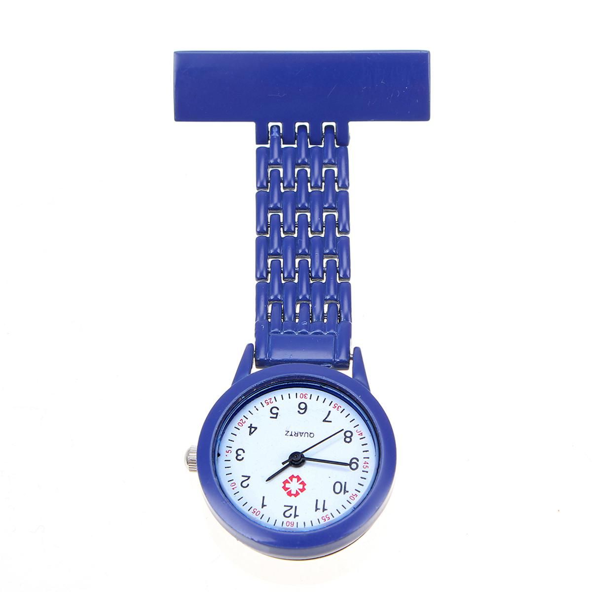 Stainless Steel Fob  Pin Brooch Clip Quartz Nurses Watch Pocket Watch Xmas Gift