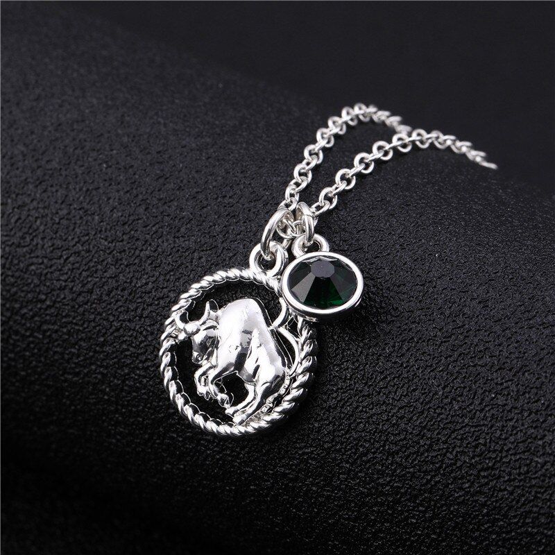 Skyrim Twelve Constellations Charm Necklace For Women/Girl 12 Zodiac Signs Jewelry Chokers Necklace Gift Astrology Constellation
