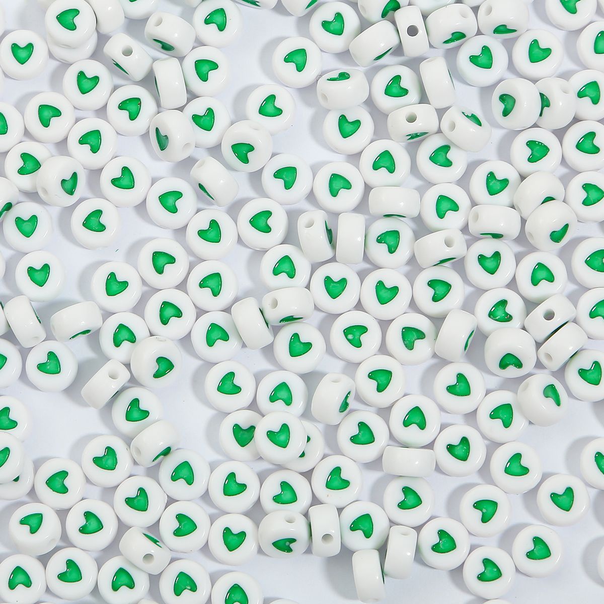 100pcs 7x4mm Heart-Shaped Acrylic Beads For Bracelet Necklace Jewelry Making