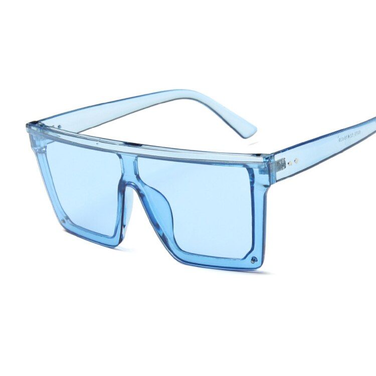 BlueFashion Oversized Sunglasses Women Vintage Square Design Ladies Sunglasses Plastic Big Frame One-piece Luxury Oculos De Sol