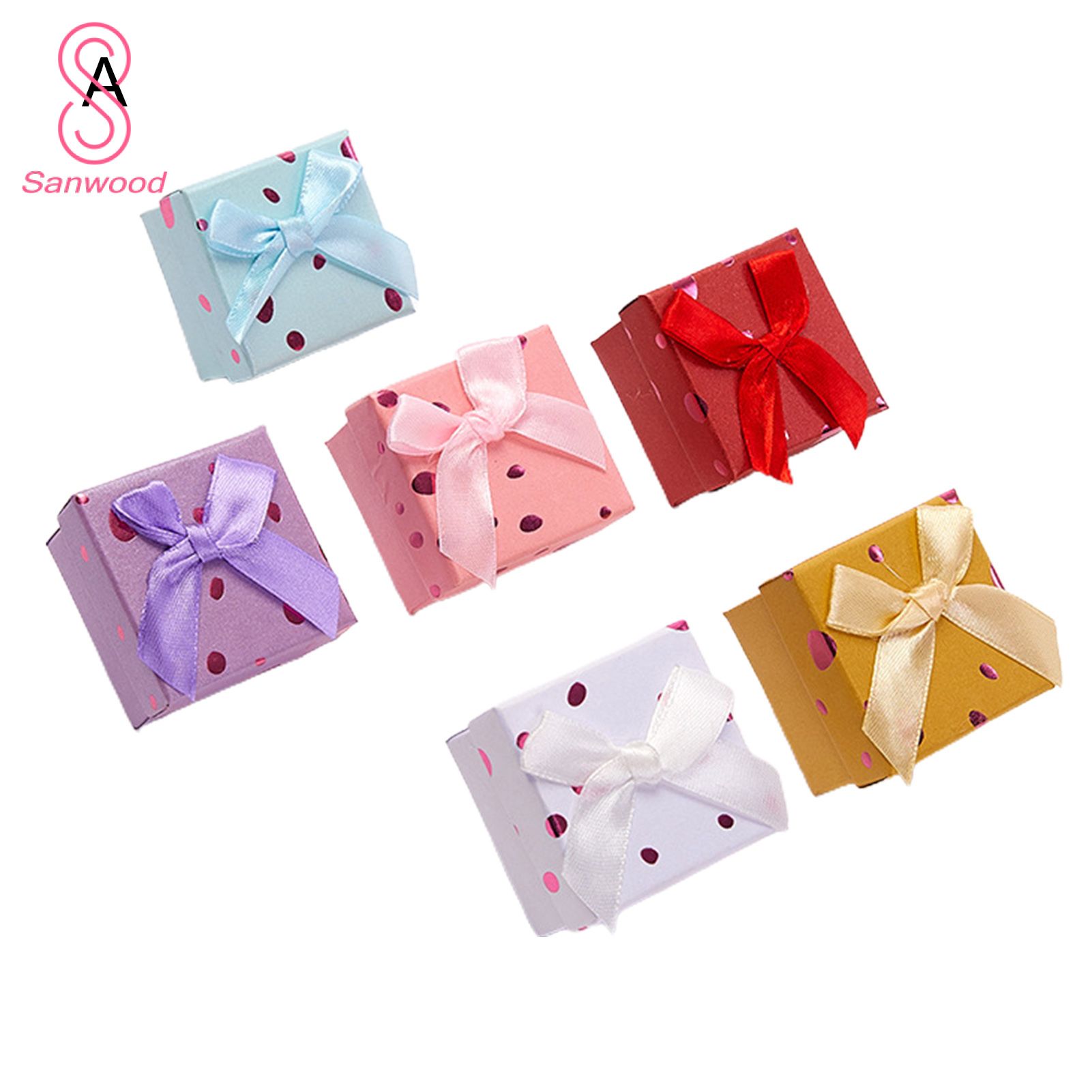 6Pcs Jewelry Boxes Elegant Display Portable Jewelry Gift Packing Boxes for Earrings