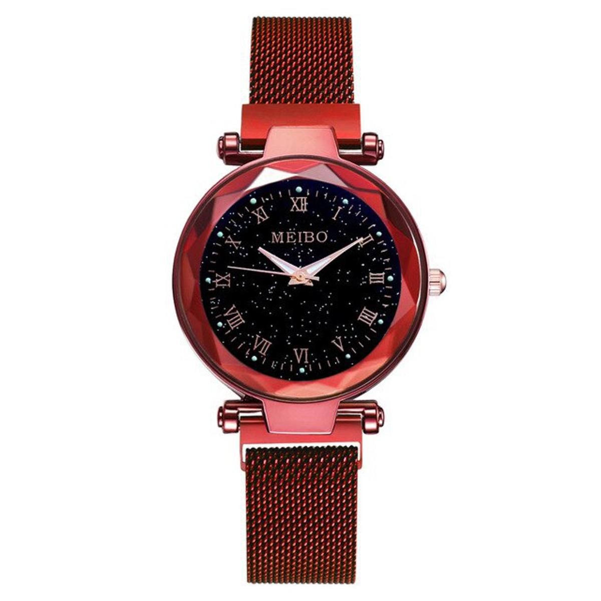Relogio Feminino Fashion Women Starry Sky Watches Magnetic Mesh Belt Watch Women Dress Luminous Quartz Wristwatch Zegarek Damski