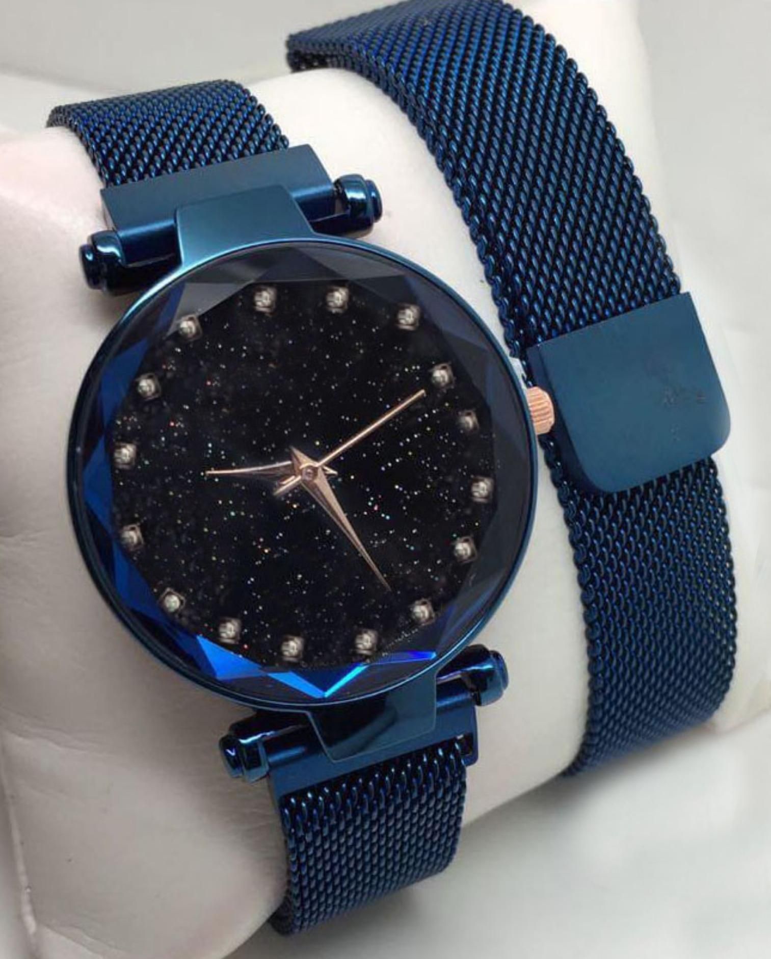 Stainless Steel Wrist Watch for Women-Blue