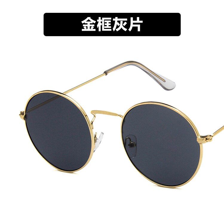 5Fashion Classic Retro Round Sunglasses Women Brand Designer Pink Mirror Sun Glasses vintage Luxury Female Shades UV400