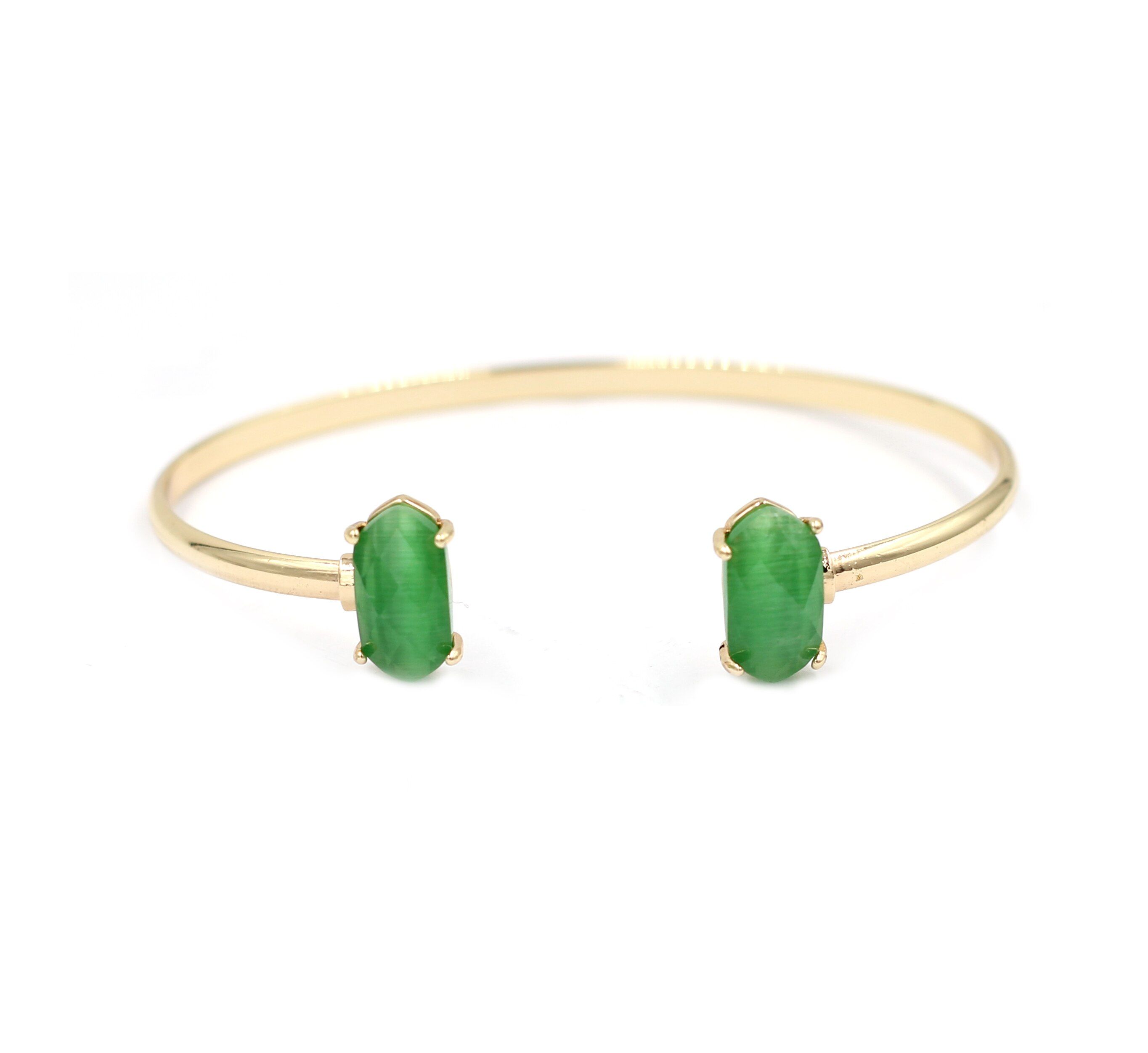 2019 Copper Small Cat Stone Bangles Adjust Cuff Bangles for Women
