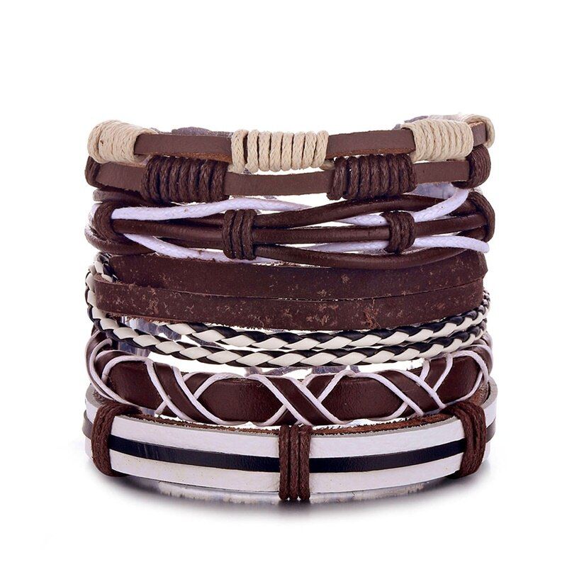DAXI браслет 16 Style Metal Leather Bracelets Men Jewelry Vintage Classic Charm Bracelet Bangles Homme Male Jewellry