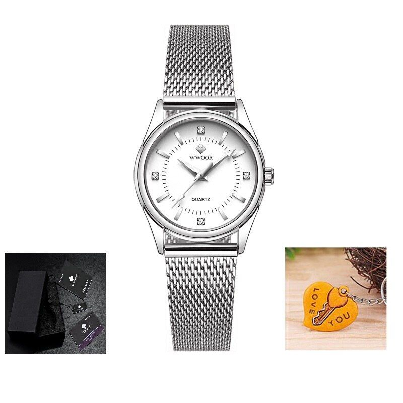 Women Dress Watches WWOOR 8852L Luxury Brand Ladies Quartz Watch Luxury Brand Ladies Quartz Watch For Women Montre Femme Gift