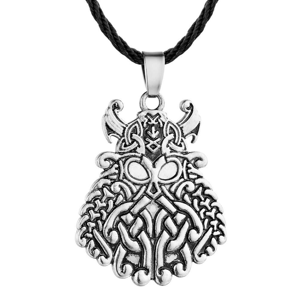 Chereda Ethnic Viking Runes Slavic Amulet Kolovrat Pendant Necklace Collier Antique Vintage Round Shape Men Necklaces