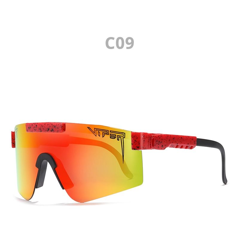Pit Viper Cool Mirror Polarized Sunglasses Men TR90 Anti Resistance Safety Goggle Women Overized Shades With Free Box-C9-TR90 and Polarized
