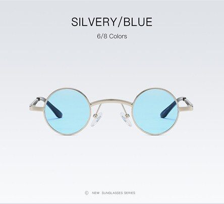 9302-6Metal Round Steampunk Sunglasses Men Women Fashion Glasses Brand Designer Retro Frame Vintage Sunglasses High Quality UV400