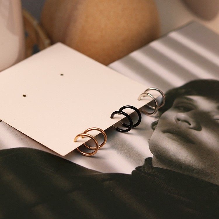 1pc Simple Circle Round  Ear Clip