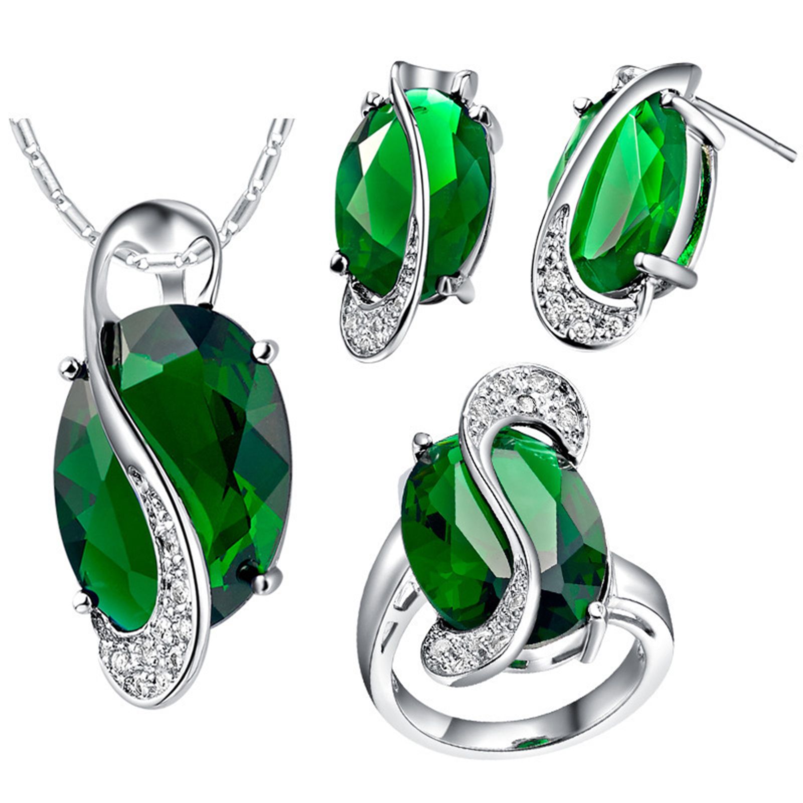 Wedding Jewelry Set Exquisite Tament Fashion Appearance Neckle Earrings Ring