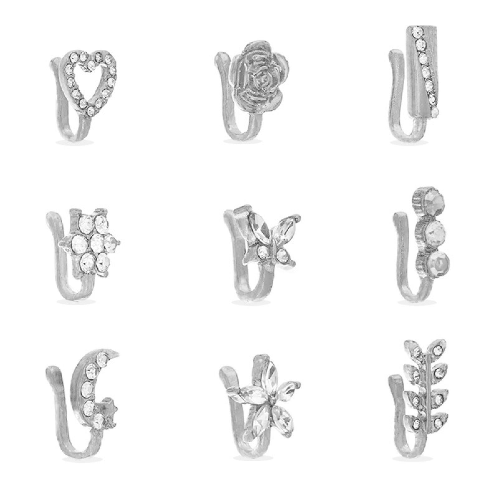 Nose Rings Flower Shape All Match Moon Nose Rings