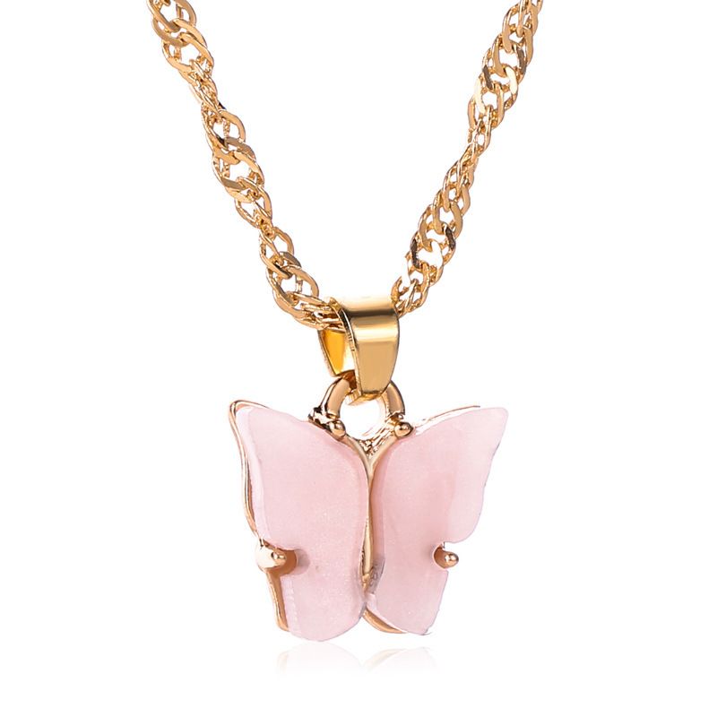 Trendy Butterfly Chain Pendant Necklaces for Women New Collection - Necklace for Girls Simple Fashion