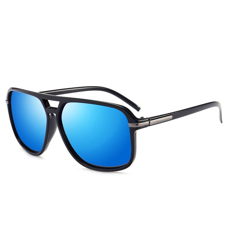 Blueas pictureYOOSKE Polarized Sunglasses Men Brand DesignDriving Sun Glasses Shades Mirror Retro Goggles