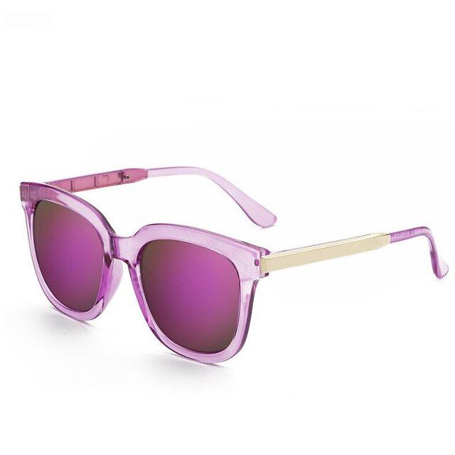 Transparent Purple ColorsLuxury Vintage Sunglasses Women Brand Designer Retro Shades Points Sun Glasses For Women Men Ladies Female Sunglass Mirror 2019