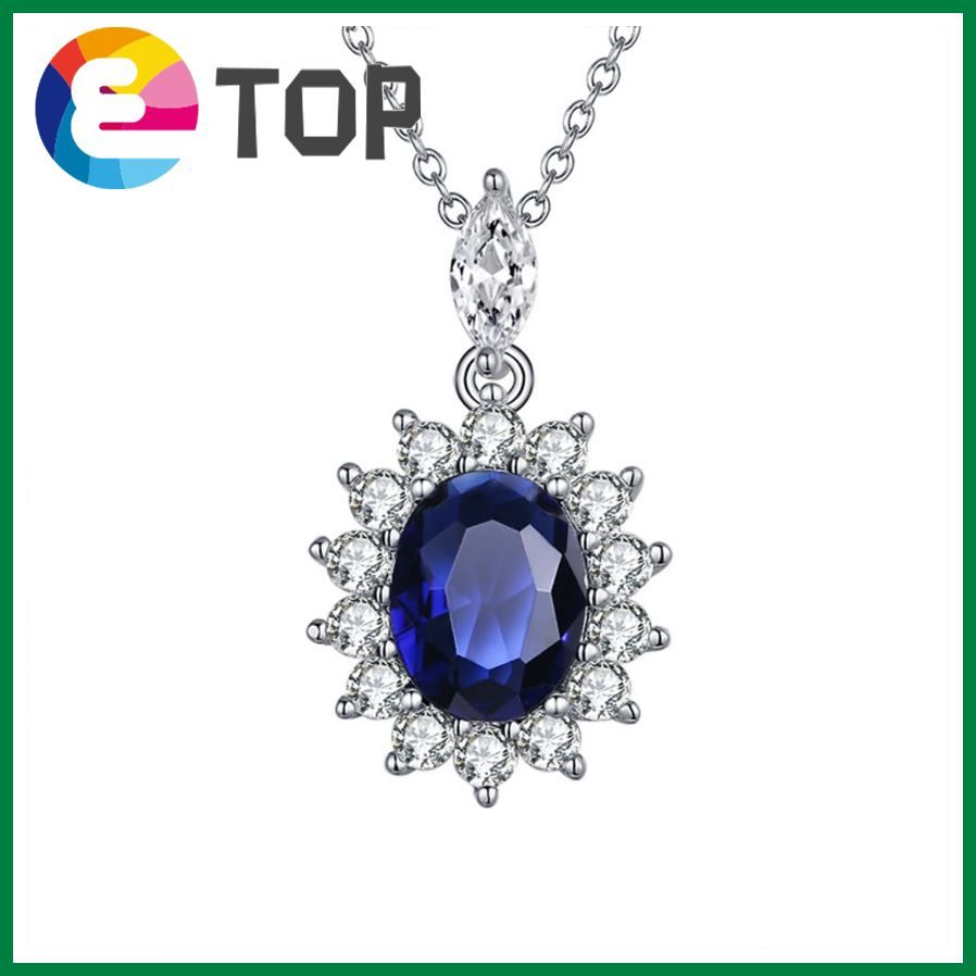 Jewelry Sunflower Necklace Copper Pendant Women'S Wedding Tanzanite Sapphire Necklace Women