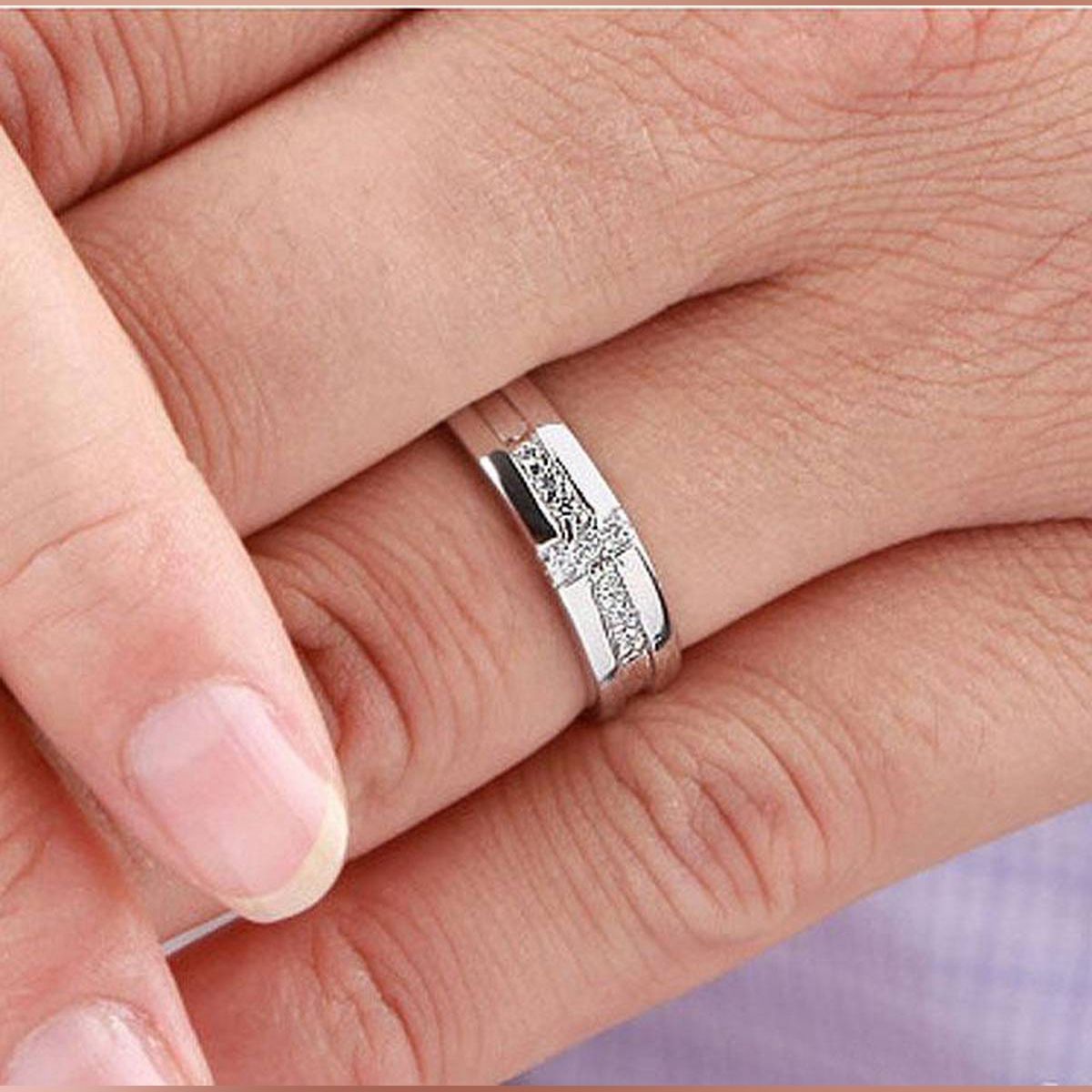 Love Crystal Woman Finger Ring For Girl