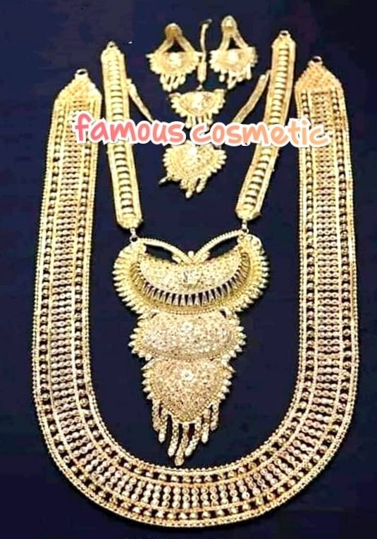 Gold Plated Indian Joypool Necklaces And Sitahar Set for Women