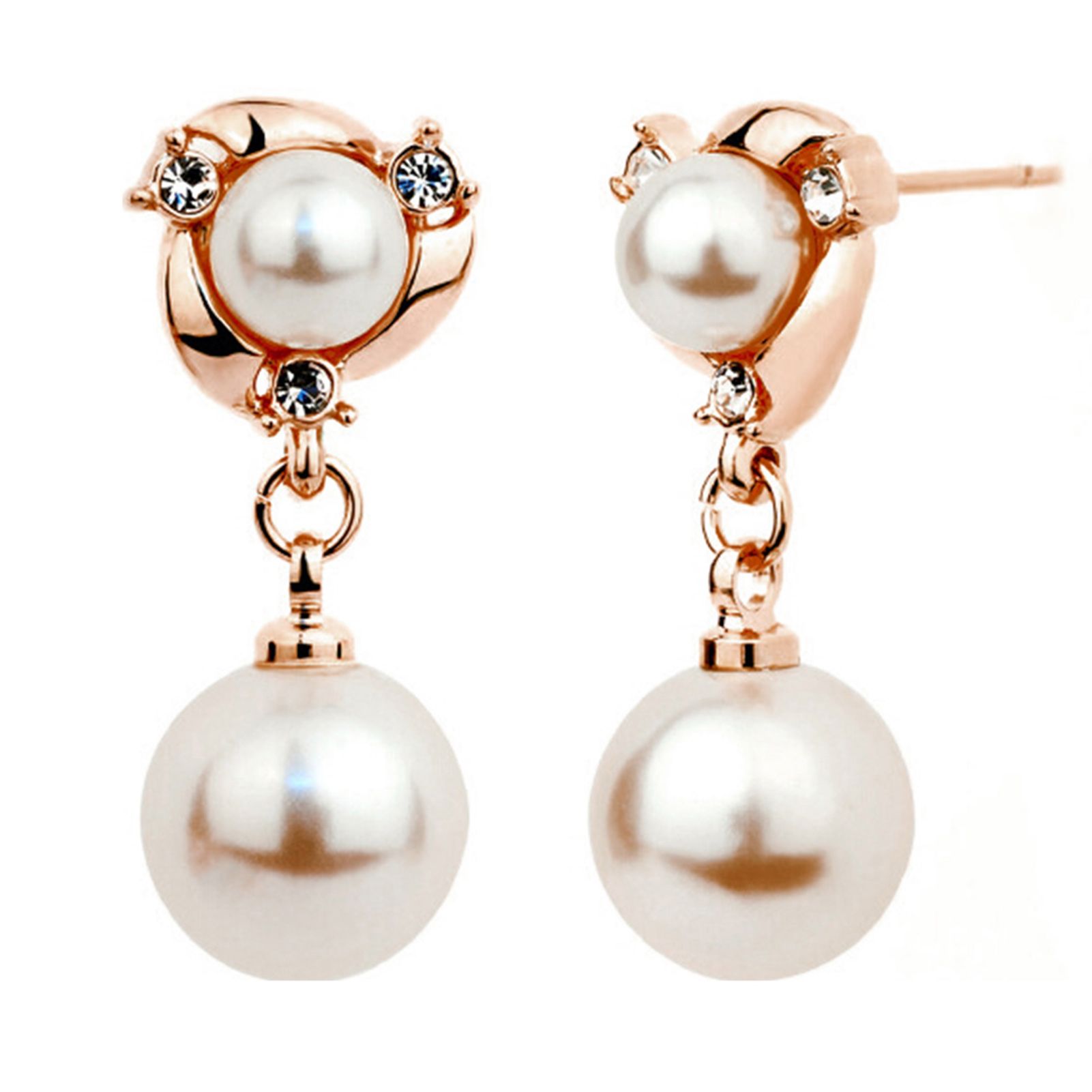 Ear Rings Dangle Exquisite Eye-catching 2 Colors Imitation Pearl Tassel Earrings Dangle for Banquet