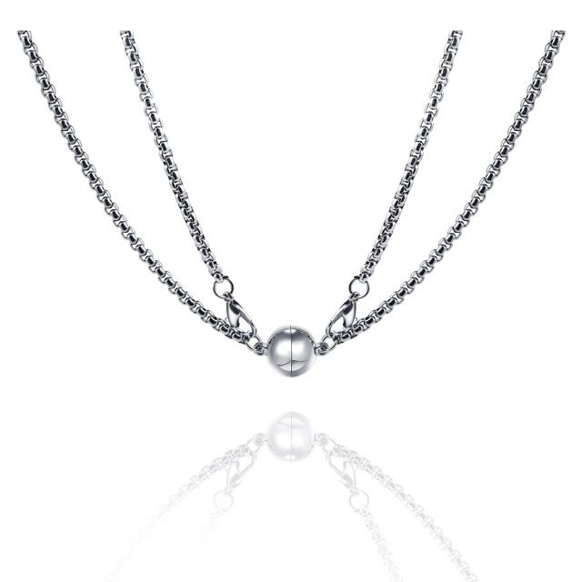 2 Pcs Magnetic Couples Necklaces Attraction Matching Valentines S Women Boyfriend Girlfriend Best Friends