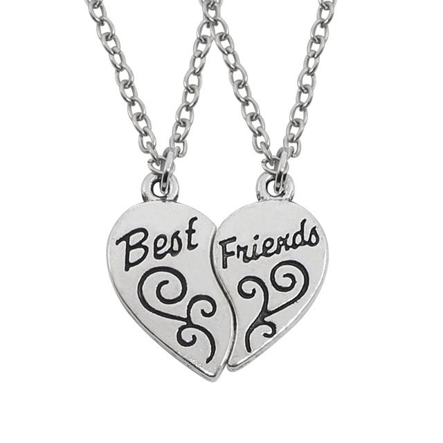 Best Friend Pendant Female BFF Jewelry Necklace Tai Chi Animal Heart Necklace Pendant Christmas Gift Collier Femme