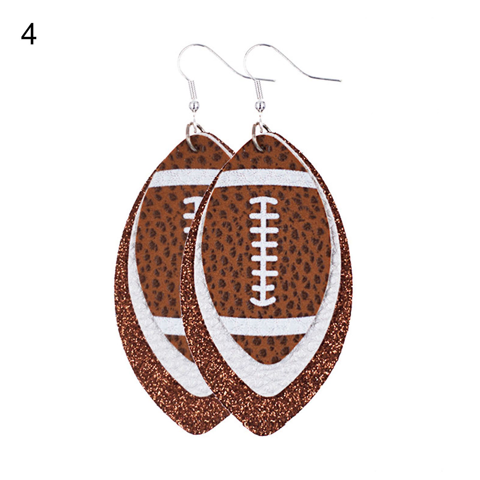 Football Drop Earring Antique Lightweight Comfortable Football Hook Earring