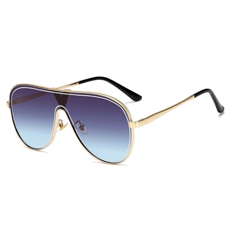 C3 Grey LensBrand Designer Luxury vintage flat top Sunglasses Women Big Frame Eyewear Gradient Lens Round Glasses Man Travel driving shades