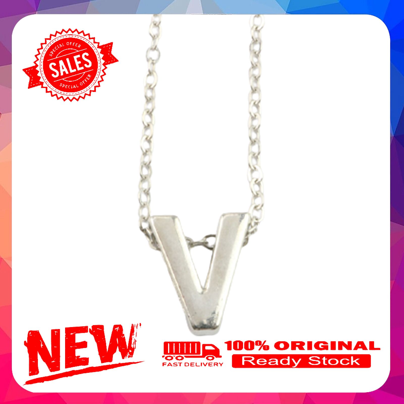 Fashion Women Jewelry DIY Letter Pendant Link Chain Charm Necklace Party Gift