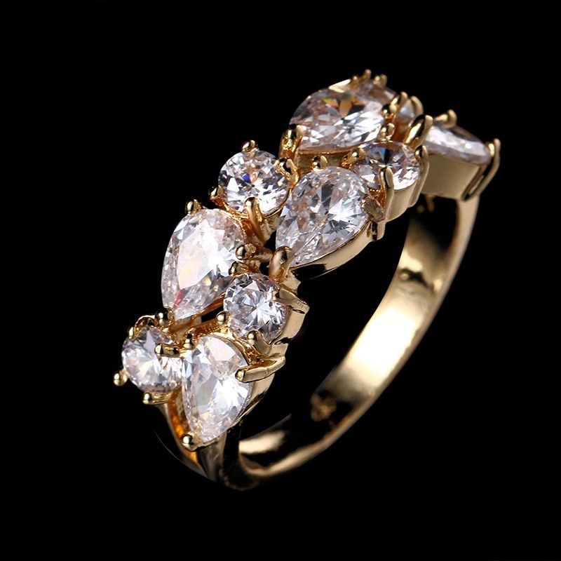 LXOEN Fashion Mona Lisa Silver Color Engagement Ring AAA Zircon Wedding Rings for Women Crystal Jewelry Accessories anillos