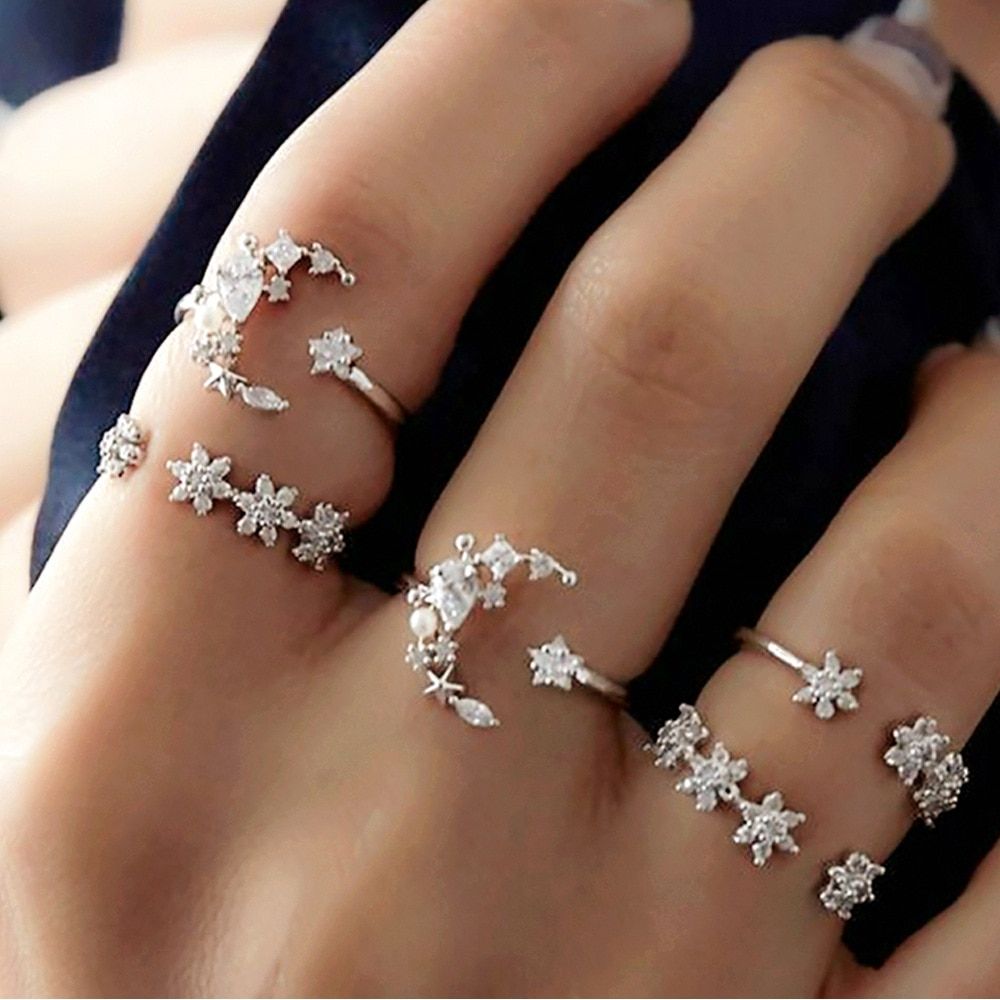 bohemia rings for women vintage bague femme anillos fashion jewelry ringen fidget ring set anillo schmuck gift for girls finger