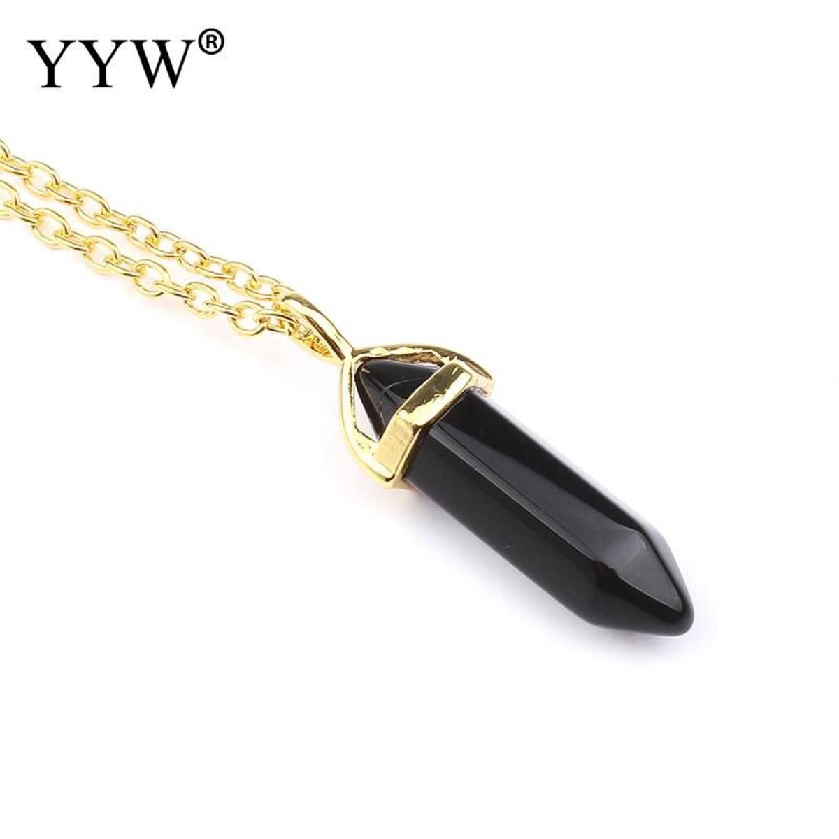 Natural Necklace Gothic With Brass Pendulum Gold Color Plated Fashionable Oval Chain Woven Rope Chain Hot Selling Jewelry Gifts
