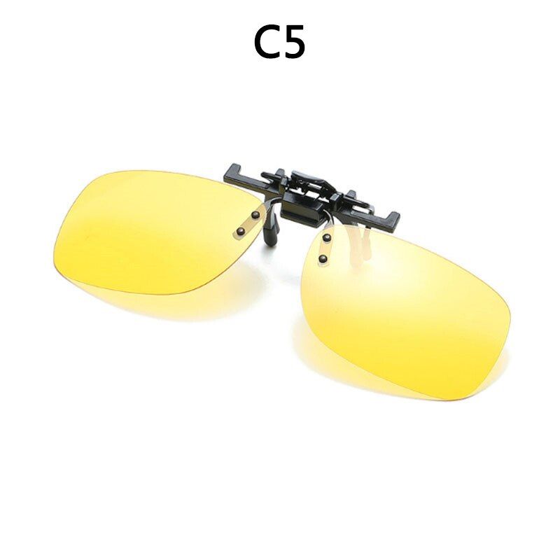 C5BOYSEEN Polarized Sun Glasses Clip On Sunglasses Online 3 Size Driving Night Vision Lenses Plastic Case, Anti-UVA Shades 203