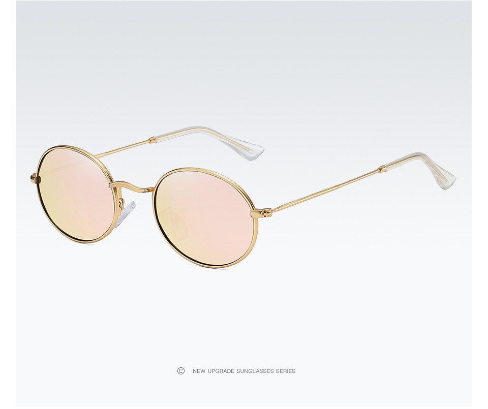4VCKA 2020 Retro Round sunglasses Men Women Luxury Polarized metal frame glasses Vintage Small UV400 Polarized Punk Eyewear