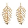 Fashion Metal Hollow Leaf Pendant Ear Studs Women Earrings Party Jewelry Gift