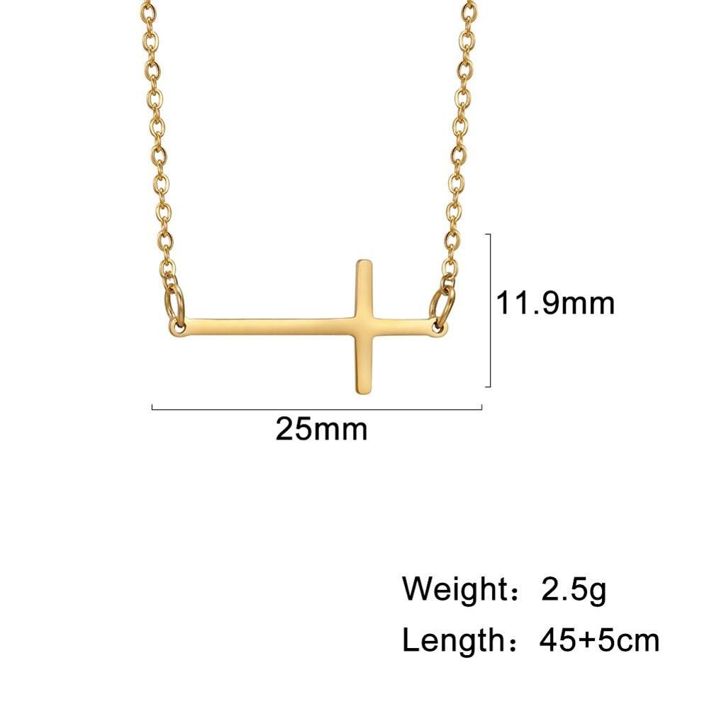 My Shape Christian Cross Necklace for Women Men Celtics knot Stainless Steel Choker Chain Amulet Religious Jesus Jewelry Gift