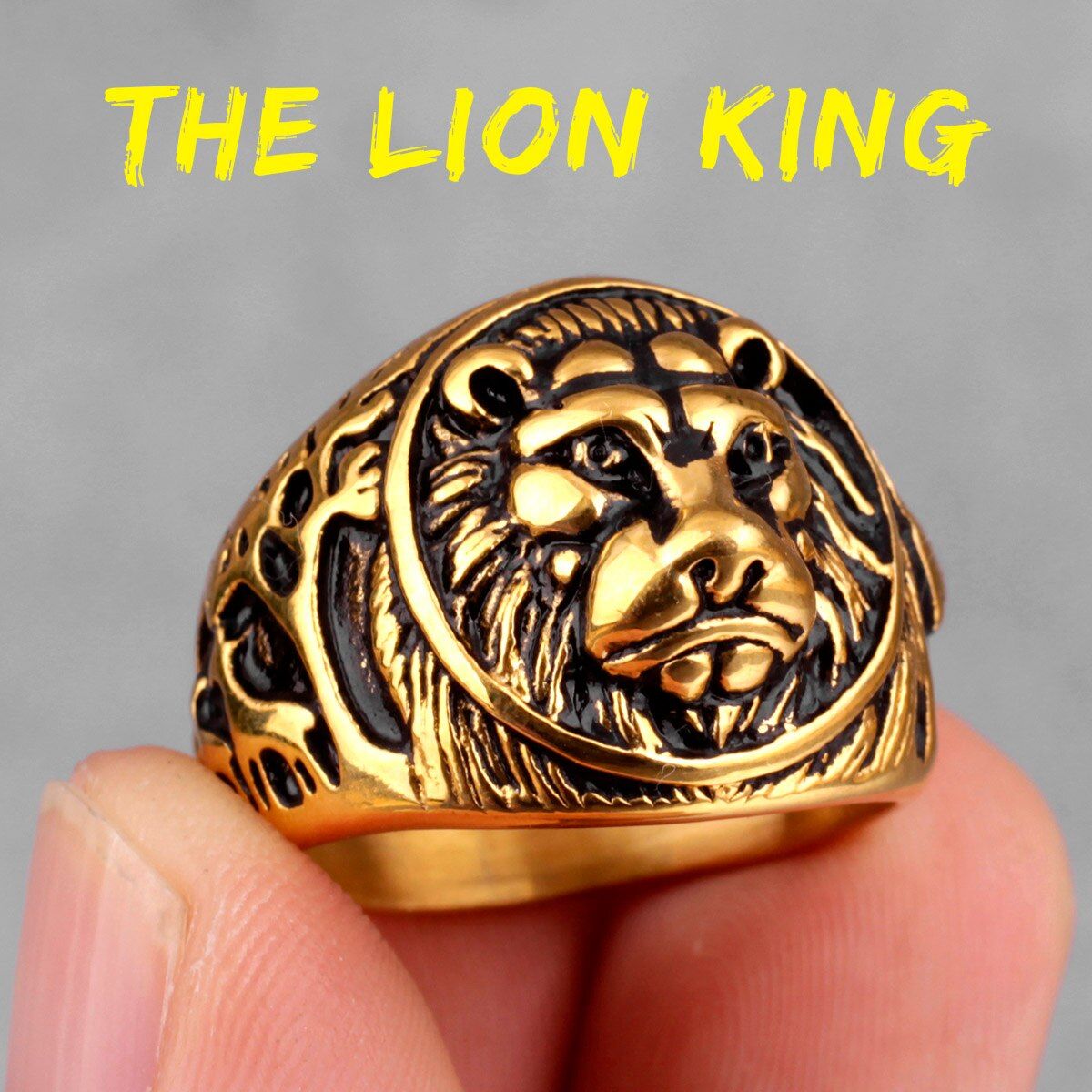 Animal Tiger Domineering Men Rings Punk Hip Hop Personality for Boyfriend Male Stainless Steel Jewelry Creativity Gift Wholesale