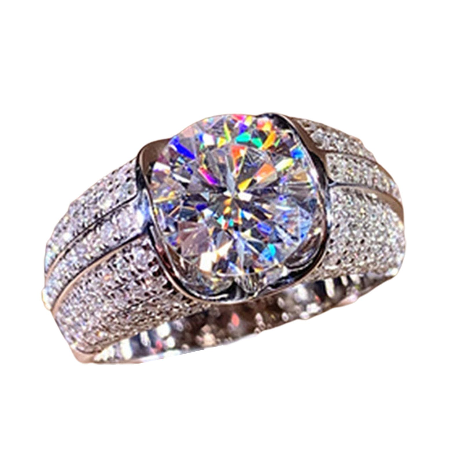 Finger Ring Wear Resistant Cubic Zirconia Embedded Finger Ring