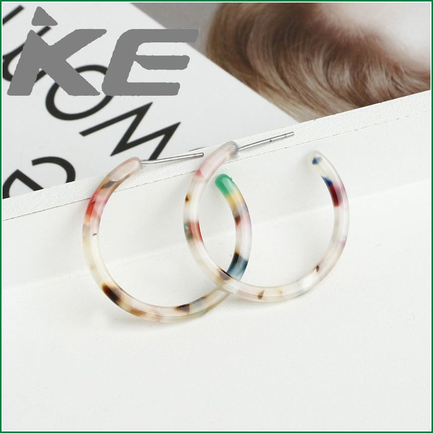 Hong Kong retro Western style all-match earrings fashion simple colorful resin earrings earrings for women low price