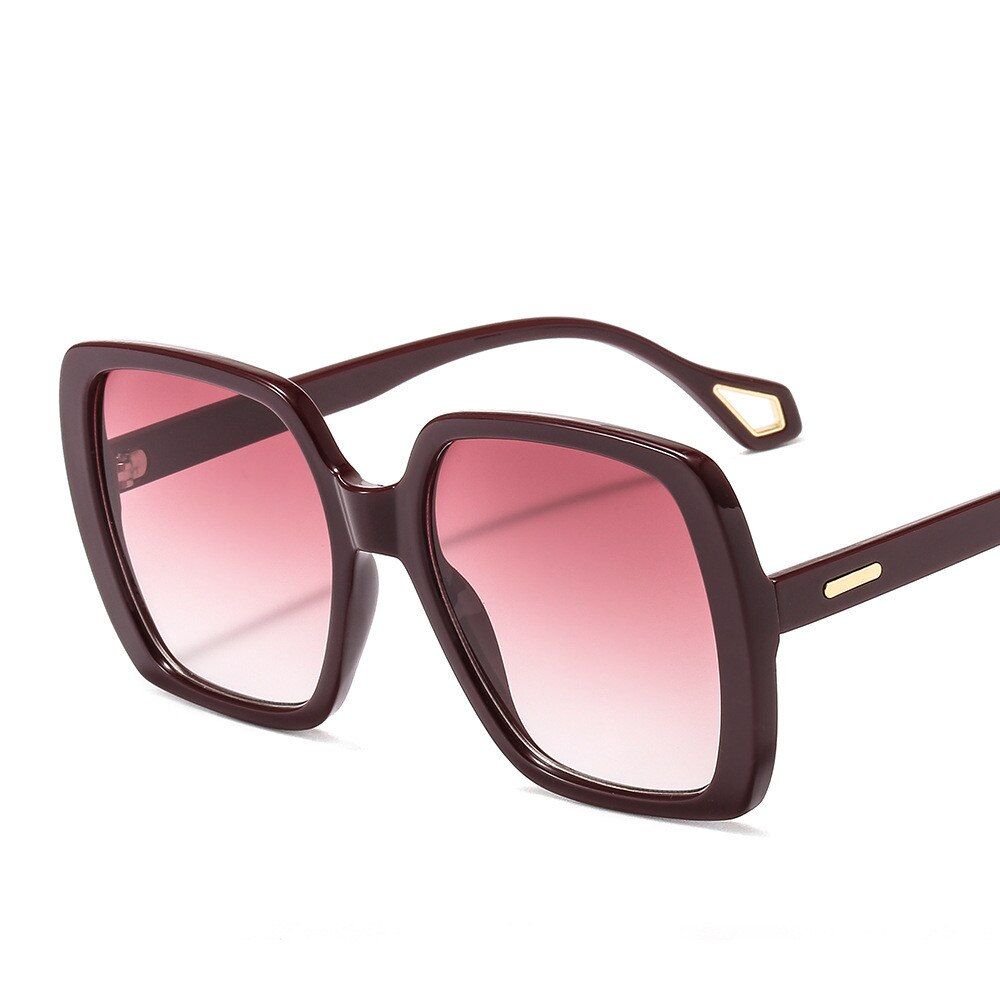 RedClassic Square Large Frame Sunglasses Luxury Retro Fashion Plastic Outdoor Eyeglasses Frame Oculos De Sol